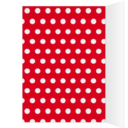 ハッピーバレンタインデー水玉模様グリーティングカード（赤） (内側 (左))