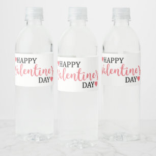 ハッピーバレンタインデー水瓶ラベル ペットボトルラベル