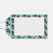 ハッピーバレンタインデー独身のレッドローズパターン ギフトタグ (裏面横)