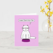 ハッピーバレンタインデー猫 カード (黄色い花)