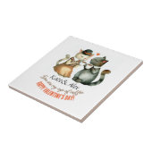 ハッピーバレンタインデー猫 タイル (側面)