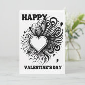 ハッピーバレンタインデー着色白黒 シーズンカード (スタンド正面)