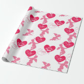 ハッピーバレンタインデー私の天使 ラッピングペーパー (アンロールド)