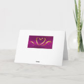 ハッピーバレンタインデー紫リボンハート金ゴールド シーズンカード (裏面)