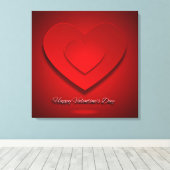 ハッピーバレンタインデー背景–25565 キャンバスプリント (インサイチュ (ウッドフロア))