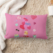 ハッピーバレンタインデー腰枕 ランバークッション (ブランケット)