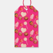 ハッピーバレンタインデー菓子およびキャンディパターン ギフトタグ (裏面)