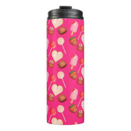 ハッピーバレンタインデー菓子およびキャンディパターン タンブラー