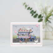 ハッピーバレンタインデー葉書 ポストカード (スタンド正面)