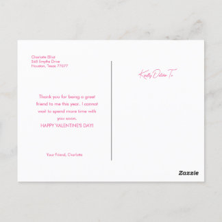 ハッピーバレンタインデー葉書 ポストカード