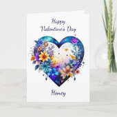 ハッピーバレンタインデー蜂蜜 | カラーリングページ カード (正面)