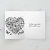 ハッピーバレンタインデー蜂蜜 | カラーリングページ カード (内部)