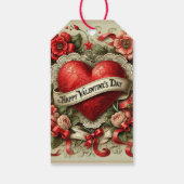 ハッピーバレンタインデー装飾イラストレーション ギフトタグ (裏面)