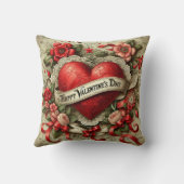 ハッピーバレンタインデー装飾イラストレーション クッション (裏面)