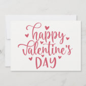 ハッピーバレンタインデー装飾スクリプトカスタム シーズンカード (正面)