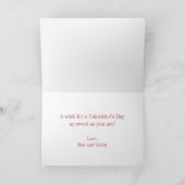 ハッピーバレンタインデー装飾スクリプトカスタム シーズンカード (内部)