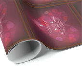 ハッピーバレンタインデー赤いハートシームレスパターン ラッピングペーパー (ロールコーナー)