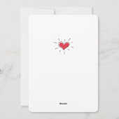 ハッピーバレンタインデー赤いハートスイングラバーズ シーズンカード (裏面)