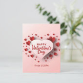 ハッピーバレンタインデー赤いハートラブ シーズンカード (スタンド正面)