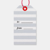 ハッピーバレンタインデー赤いハート折り紙ギフトラベル ギフトタグ (裏面)