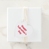 ハッピーバレンタインデー赤と白かわいいハート フェイバータグ (インサイチュ)