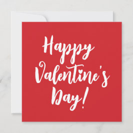 ハッピーバレンタインデー赤モダン文字タイポグラフィ カード