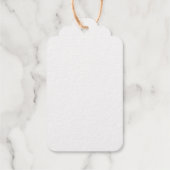 ハッピーバレンタインデー赤モダン文字タイポグラフィ ギフトタグ (裏面)