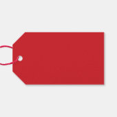 ハッピーバレンタインデー赤モダン文字タイポグラフィ ギフトタグ (裏面横)