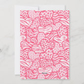 ハッピーバレンタインデー赤面ピンクジャングルハート写真 シーズンカード (裏面)