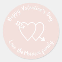 ハッピーバレンタインデー赤面ピンクハートカスタム