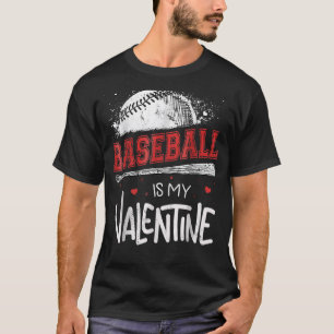 ハッピーバレンタインデー野球は私のバレンタイン Tシャツ