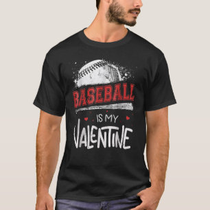 ハッピーバレンタインデー野球は私のバレンタイン Tシャツ