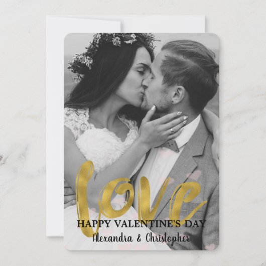 ハッピーバレンタインデー金箔ラブフォト シーズンカード (正面)