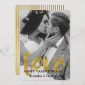 ハッピーバレンタインデー金箔ラブフォト シーズンカード (正面/裏面)