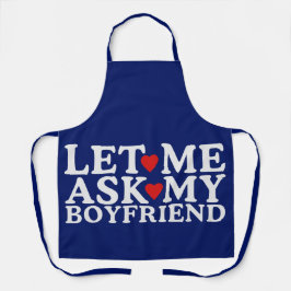 ハッピーバレンタインデー頼に私のボーイフレンド エプロン