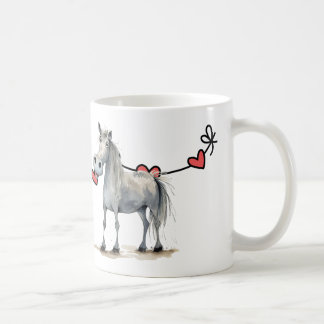 ハッピーバレンタインデー馬 コーヒーマグカップ
