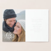 ハッピーバレンタインデー高級実在フォイルフォトカード 箔カード (内部)