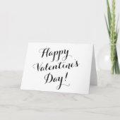 ハッピーバレンタインデー黒字書 カード (正面)