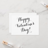 ハッピーバレンタインデー黒字書 カード (正面/裏面インサイチュ)