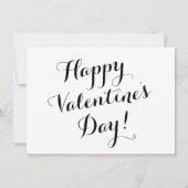 ハッピーバレンタインデー黒字書 カード (正面)