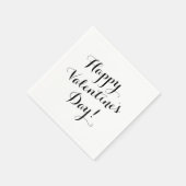 ハッピーバレンタインデー黒字書 スタンダードカクテルナプキン (角)