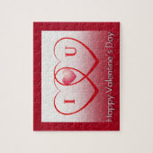 ハッピーバレンタインデー2ハート ジグソーパズル (縦)