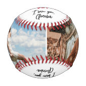 ハッピーバレンタインデー2フォトコラージボーイフレンド 野球ボール (正面)