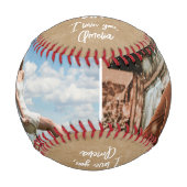 ハッピーバレンタインデー2フォトコラージボーイフレンド 野球ボール (正面)