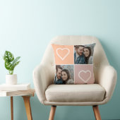 ハッピーバレンタインデー2枚フォトコラージュ クッション (椅子)