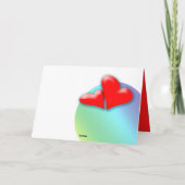 ハッピーバレンタインデー2赤いハート挨拶 シーズンカード (裏面)