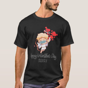 ハッピーバレンタインデー2021かわいいキューピッドギフト Tシャツ
