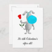 ハッピーバレンタインデー2021ドッグマスク シーズンポストカード (正面/裏面)