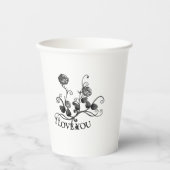 ハッピーバレンタインデー2022マグカップ紙 紙コップ (正面)