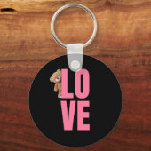 ハッピーバレンタインデー2023おもしろい画像かわいい キーホルダー (正面)